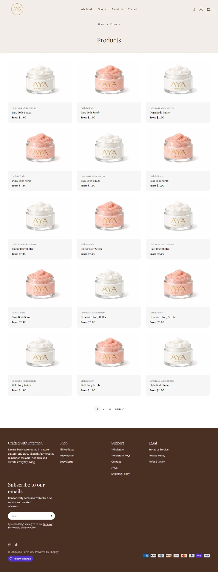 Retail collection view with standard pricing