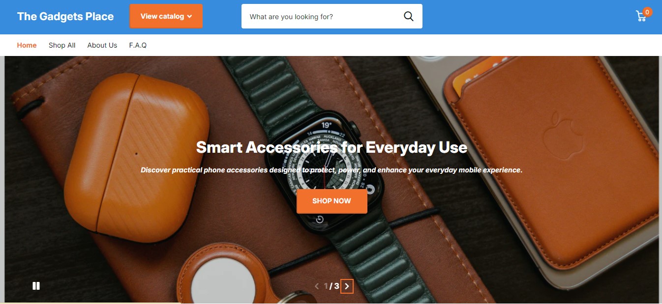 The Gadgets Place — Shopify Store Design & Brand Identity — Consumer Electronics Shopify case study